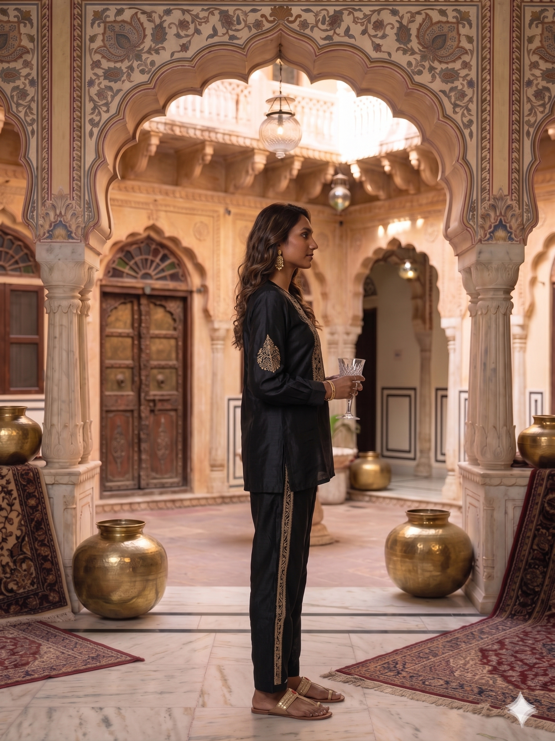 Black Chikankari co-ord dress set by SHILVIKA with intricate embroidery, featuring a matching top and bottom in a stylish design.