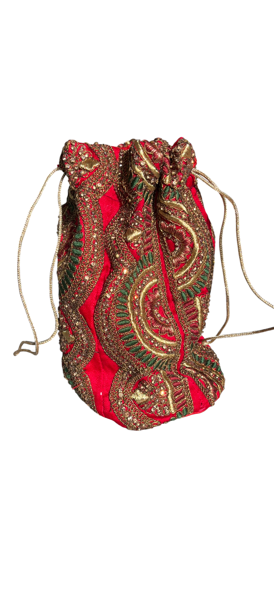 Zardozi Potli Bag with Gold Embroidery - Handcrafted - SHILVIKA
