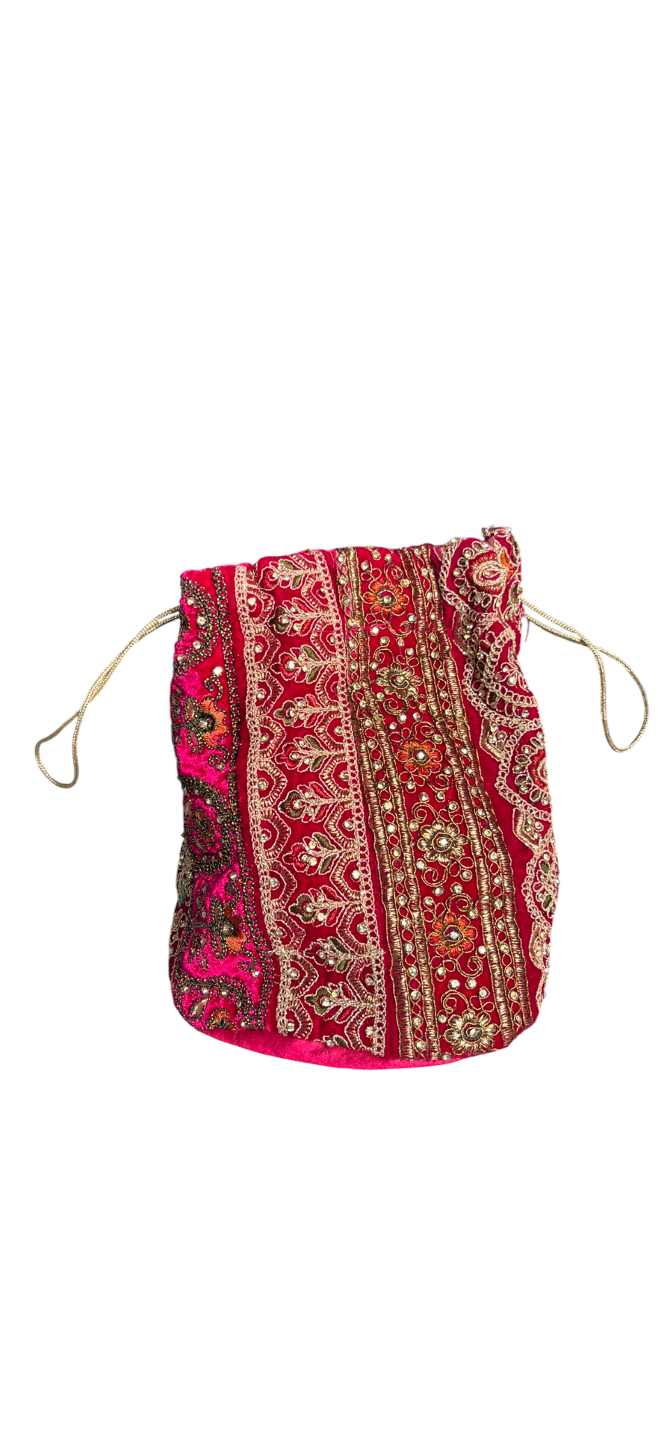 Zardozi Potli Bag with Gold Embroidery - Handcrafted - SHILVIKA