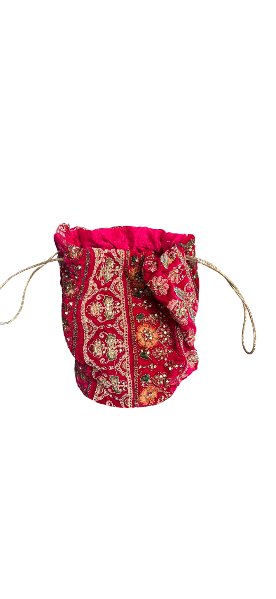 Zardozi Potli Bag with Gold Embroidery - Handcrafted - SHILVIKA