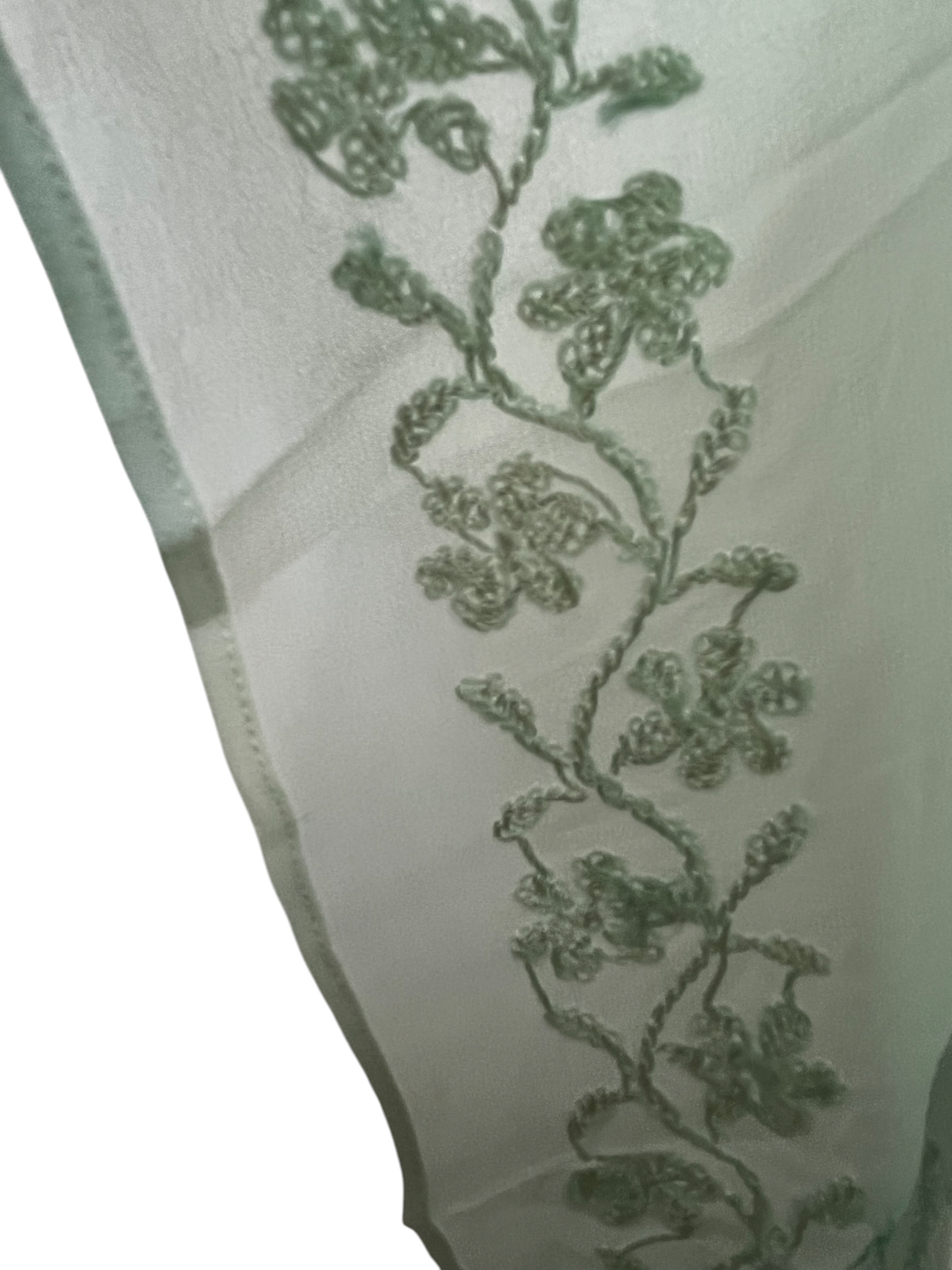 Sea Green Georgette Short Kaftan with Chikankari Embroidery - SHILVIKA