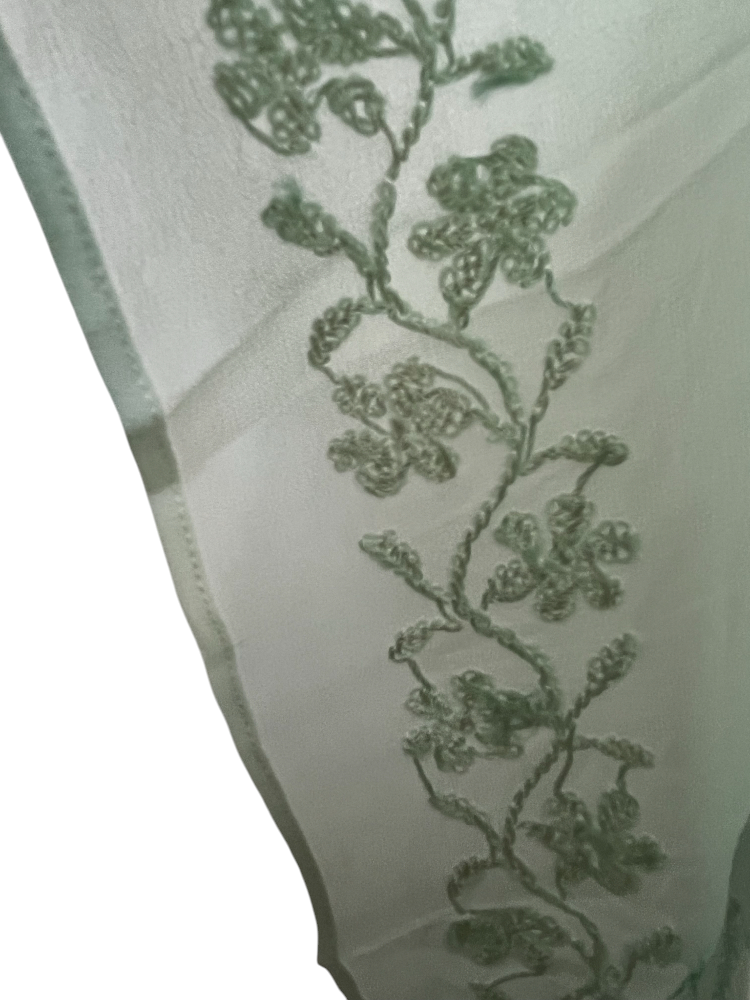 Sea Green Georgette Short Kaftan with Chikankari Embroidery - SHILVIKA