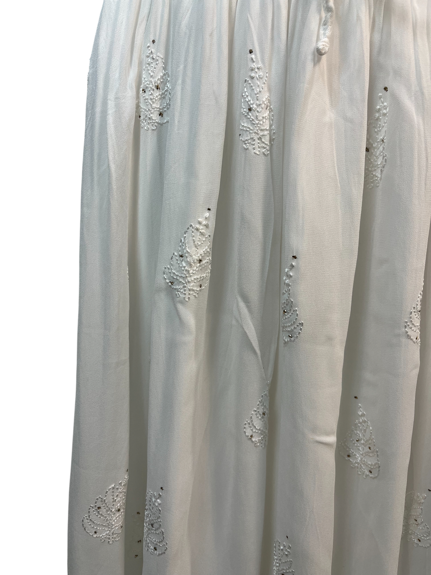 Chikankari Embroidered Long Skirt in Viscose Georgette - SHILVIKA