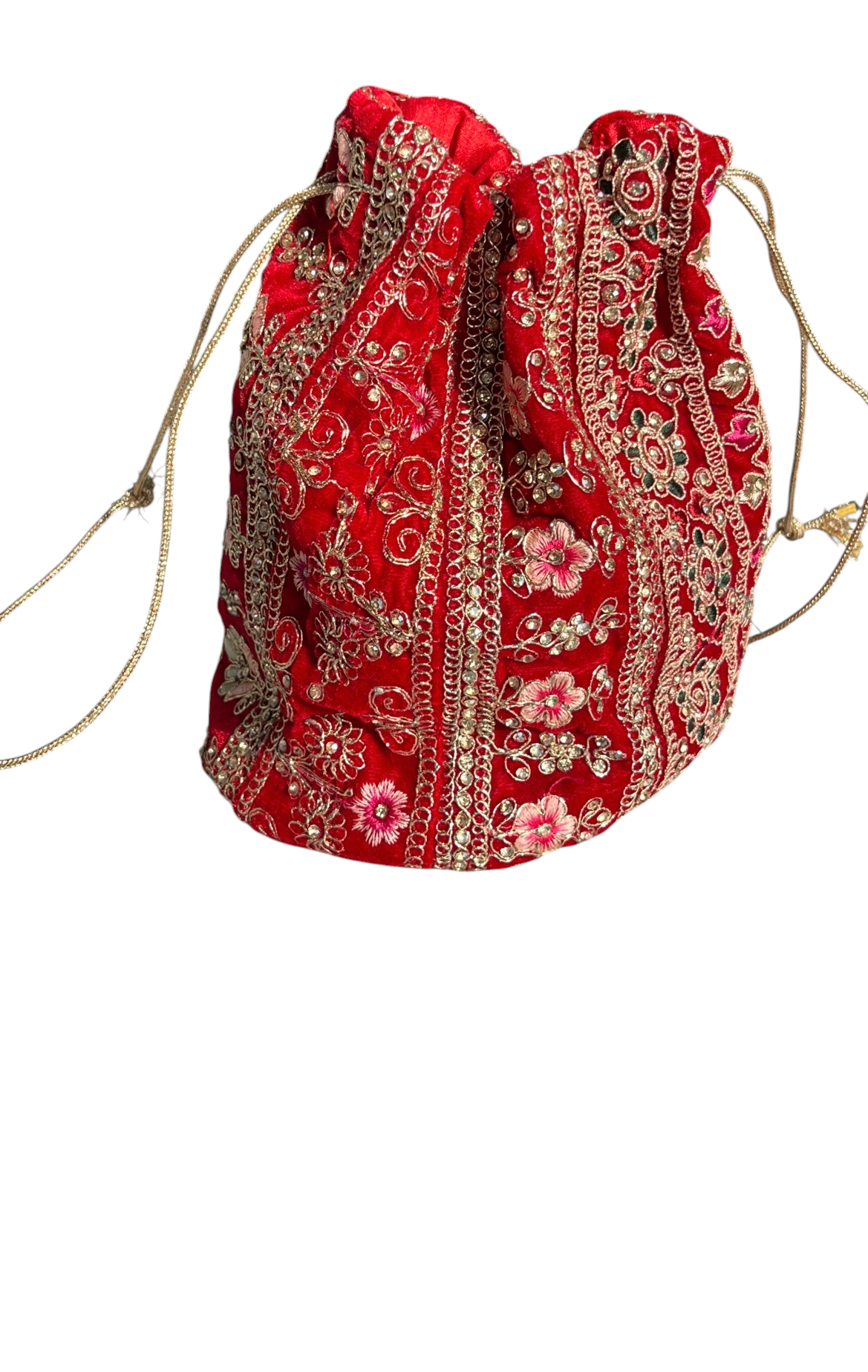 Zardozi Potli Bag with Gold Embroidery - Handcrafted - SHILVIKA