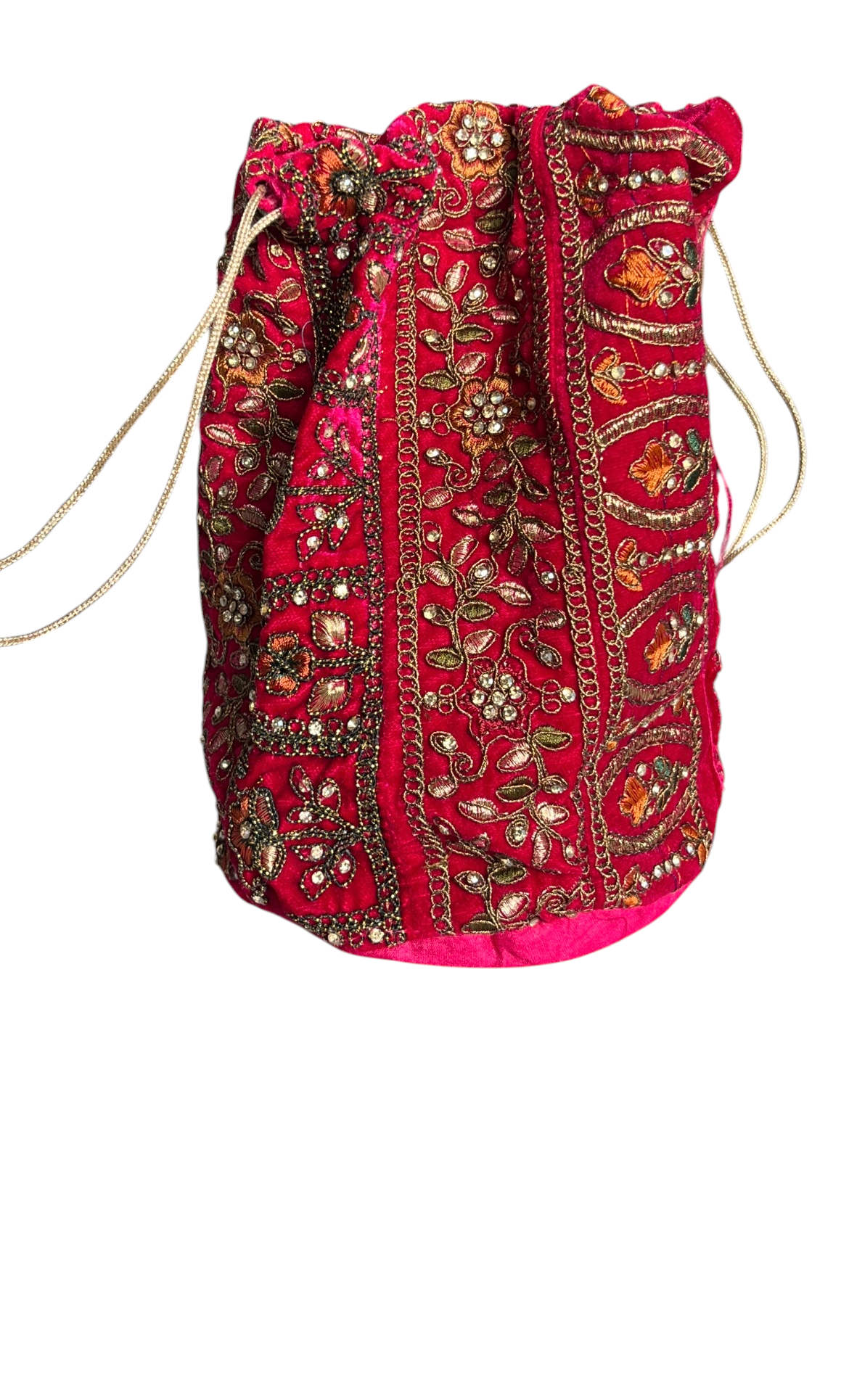 Zardozi Potli Bag with Gold Embroidery - Handcrafted - SHILVIKA