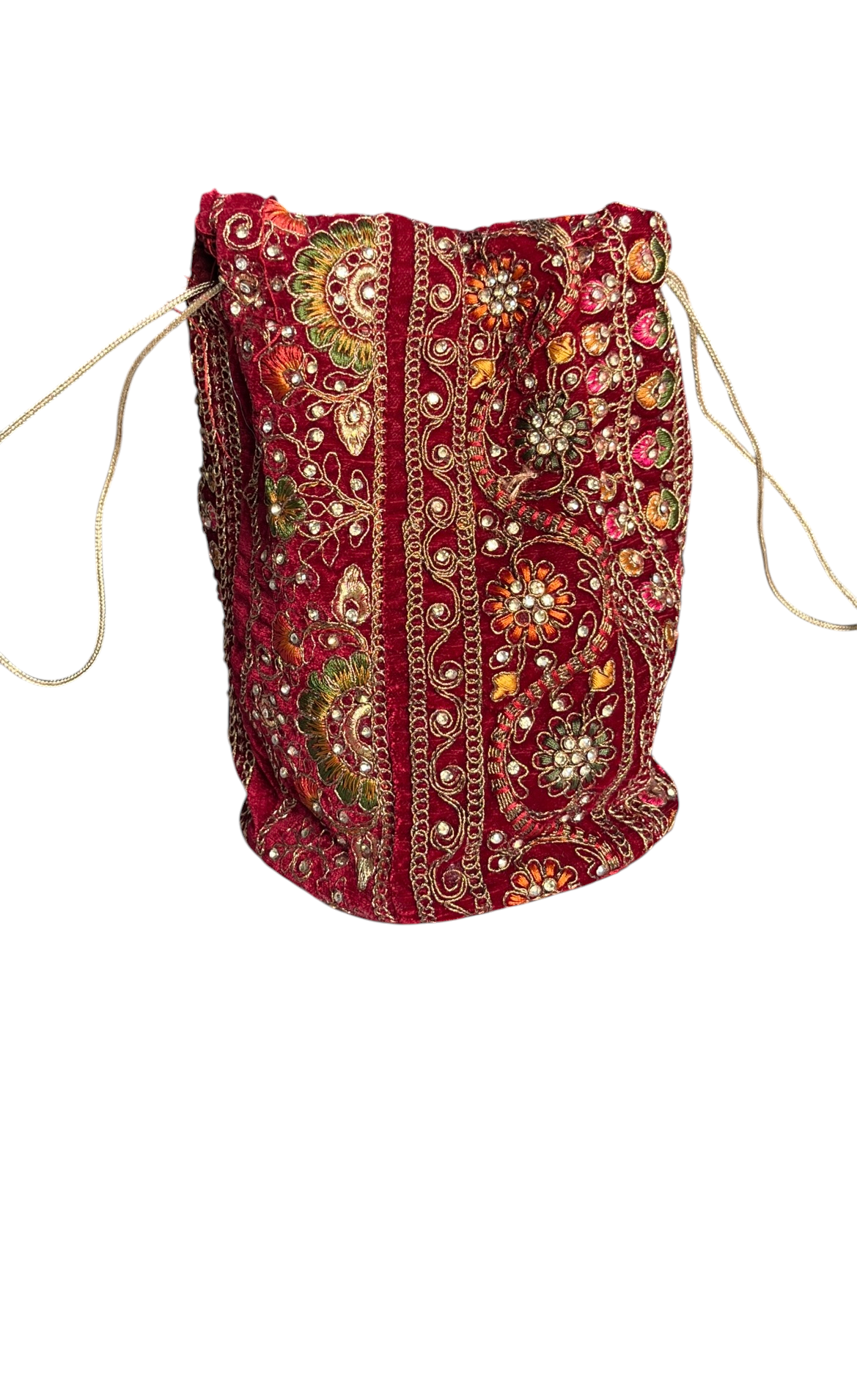 Zardozi Potli Bag with Gold Embroidery - Handcrafted - SHILVIKA