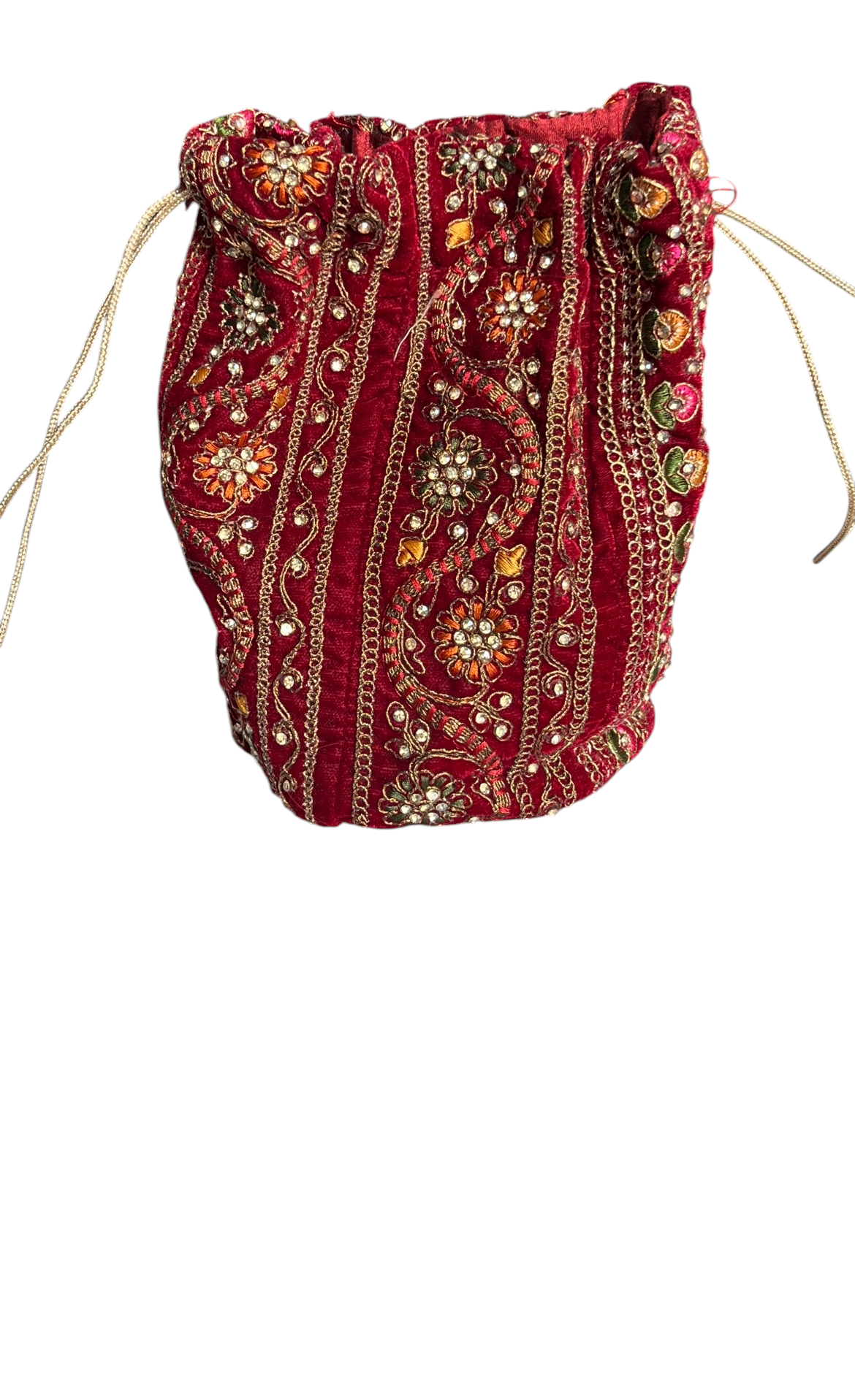 Zardozi Potli Bag with Gold Embroidery - Handcrafted - SHILVIKA